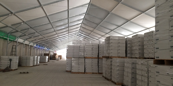 ST-0000型工业仓储篷房内部图